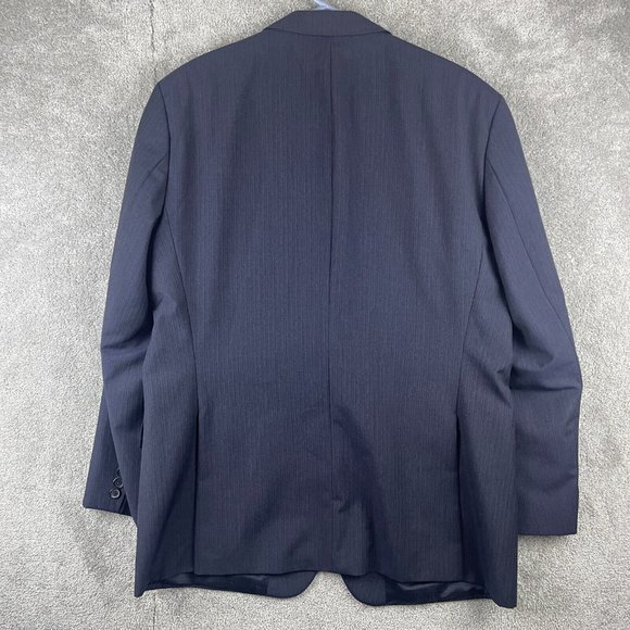 Hugo Boss Blazer Coat Men's Size 44R Navy 2 Button Lanificio Tesse Biella Wool - Picture 4 of 16